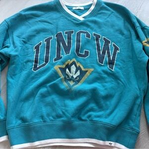 '47 Teal and White V-Neck Pullover